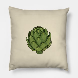 Artichoke cartoon illustration Pillow