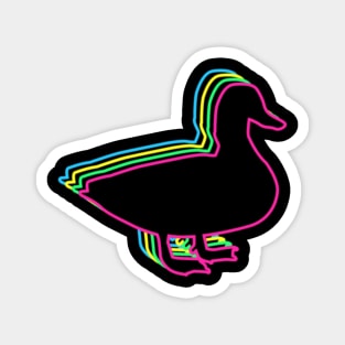 Duck 80s Neon Magnet