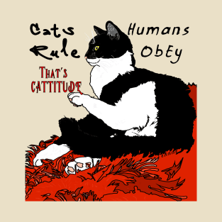 Cute Tuxedo Cat I haz attitude  Copyright TeAnne T-Shirt