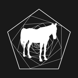 funny horse horses geometry TShirt T-Shirt