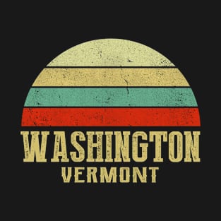 WASHINGTON VERMONT Vintage Retro Sunset T-Shirt