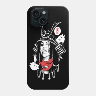 Cool Samurai Mask Girl Phone Case