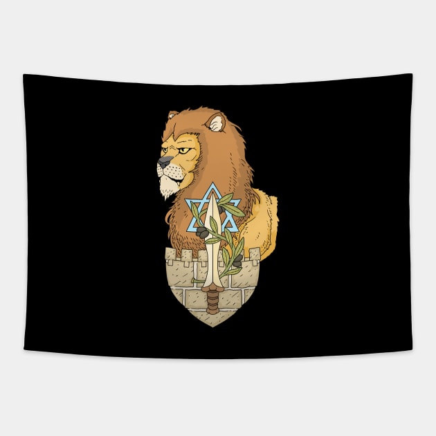 Lion of juda, Israel. IDF emblem. Tapestry by JJadx