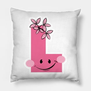 Funny Initial Letter L - Creative & Playful Alphabet Gift for Children Pillow