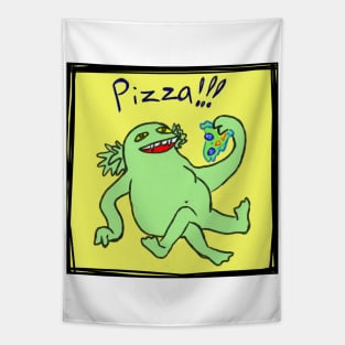 Monsters love pizza too Tapestry