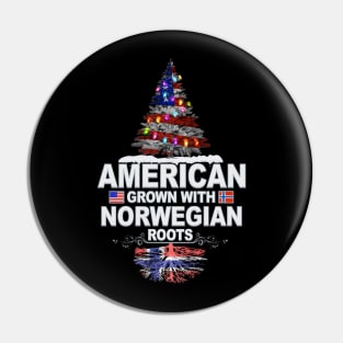 Christmas Tree  American Grown With Norwegian Roots - Gift for Norwegian From Norway Pin