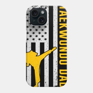 USA Taekwondo Dad American Flag Fathers Day Gift Phone Case