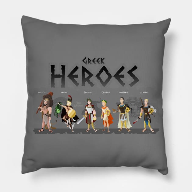 Greek Heroes Pillow by JonasEmanuel