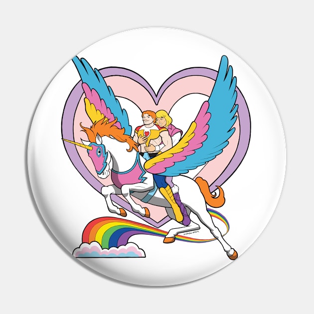 Rainbow Boys Pin by AndrewAhernArt