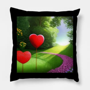 Valentine Wall Art - Two different hearts in the same place - Unique Valentine Fantasy Planet Landsape - Photo print, canvas, artboard print, Canvas Print and T shirt Pillow