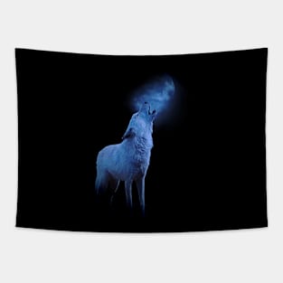 Howling wolf Tapestry