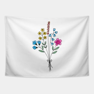 Subtle pan flower bouquet Tapestry