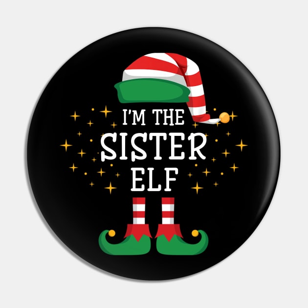 I'm The Sister Elf Matching Family Christmas Pajama Pin by Damsin