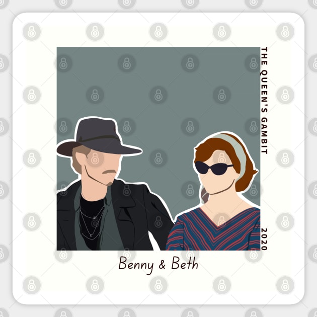 Benny Watts - The Queen's Gambit Sticker for Sale by ancesp