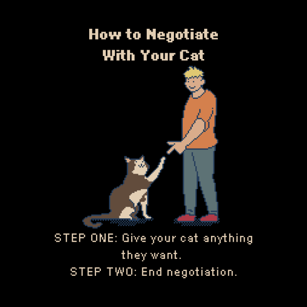 How to Negotiate with Your Cat - 8bit Pixelart by pxlboy