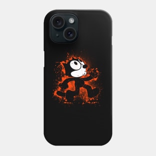 Felix The Cat Walking Spray Paint Phone Case