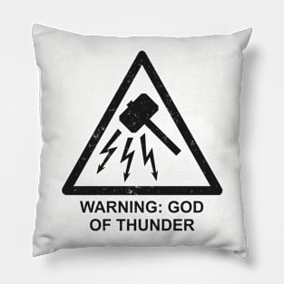 Warning: God of Thunder Pillow