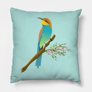 European bee-eater illustration Pillow