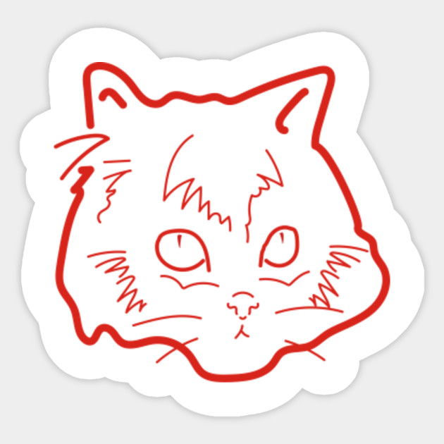 Cat Pet Minimalist Abstract Art Fineart Cats Sticker Teepublic