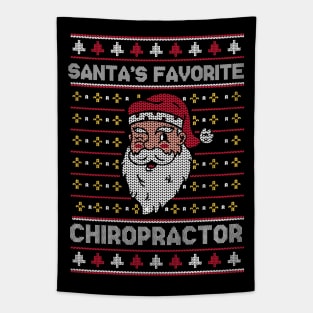 Santa's Favorite Chiropractor // Funny Ugly Christmas Sweater // Chiro Holiday Xmas Tapestry