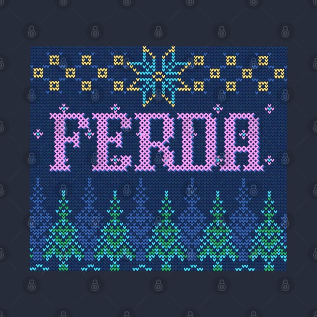 Ugly Christmas Sweater Letterkenny Ferda in blue by PincGeneral