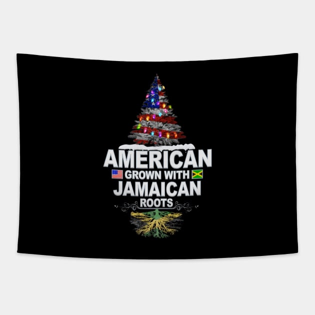 Christmas Tree  American Grown With Jamaican Roots - Gift for Jamaican From Jamaica Tapestry by Country Flags