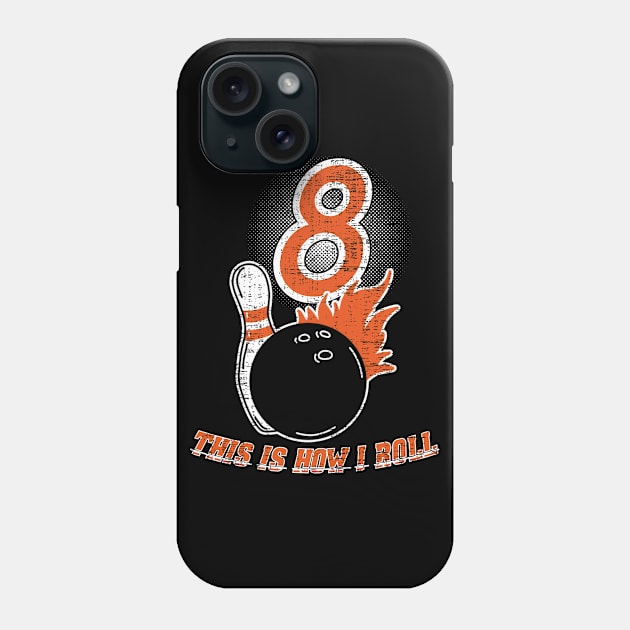 8 Years Old Bowling Birthday Phone Case by Ruffeli