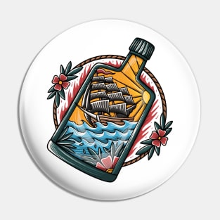 Ship and bottle Pin