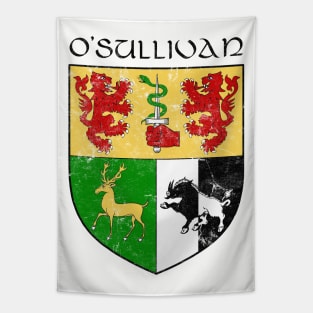 O'Sullivan / Faded Style Family Crest Design Tapestry