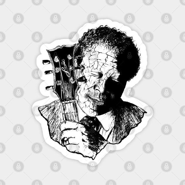 BB King Portrait Art Magnet by surmind