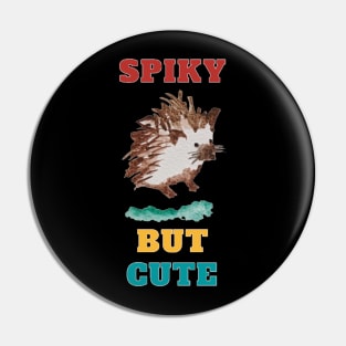 Spiky But Cute Hedgehog Pin