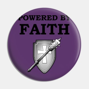 POWERED BY FAITH CLERIC 5E Meme RPG Class Pin