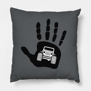 Wave Hand Monster Truck Pillow