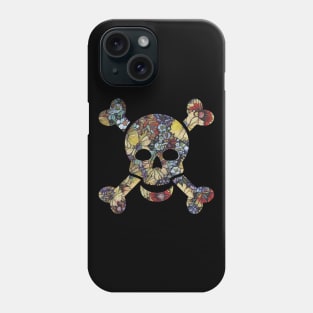 Floral Skull and Crossbones Phone Case