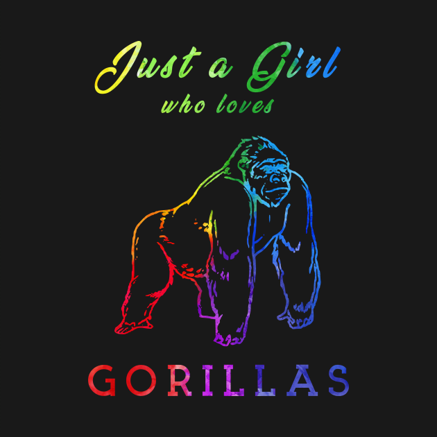 Cute Gorilla T-Shirt, Gift For Animal Lover, Women, Men, Girl, and Boy / watercolor by junghc1
