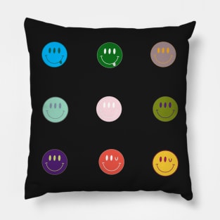 3-Eyed Smiles Colorful Sticker Pack Pillow