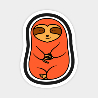 Happy Cozy Orange Sloth Bear Magnet