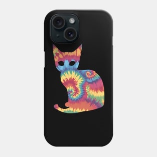 tie dye cat Phone Case