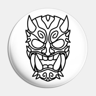 Black Demon Mask Pin