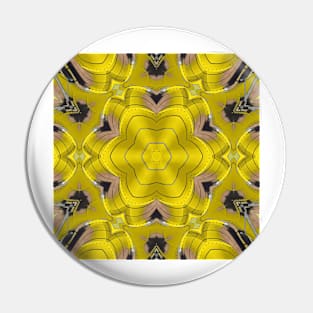 kaleidoscope design in shades of yellow and grey Pin