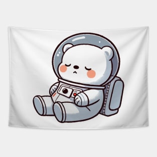 Cute Polar Bear Astronaut Tapestry