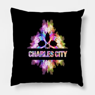 Charles city Tie Dye Watercolor Gift Souvenir Pillow