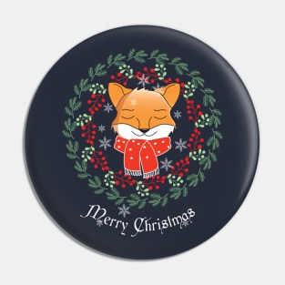 Christmas Fox Pin