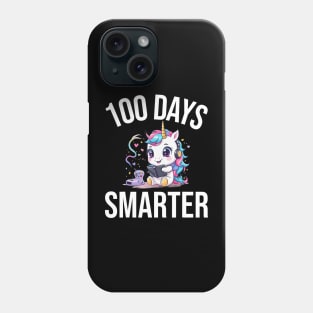 100 days smarter Unicorn 100th day of school Kindergarten Phone Case