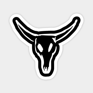 Bison Skull (white) Magnet