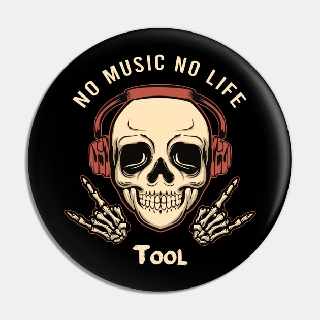 No music no life tool retro Pin by PROALITY PROJECT