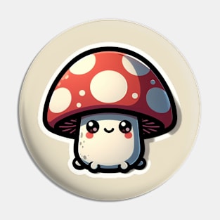 mushrooms sticker Pin