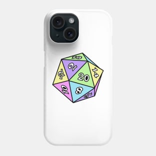 Pastel D20 Dice Phone Case