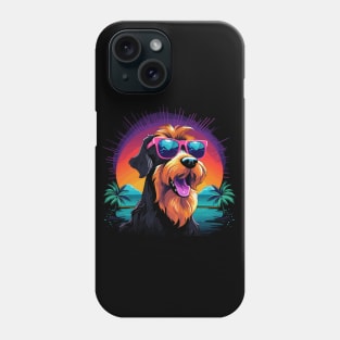 Retro Wave Airdale Terrier Dog Shirt Phone Case