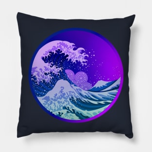 La vague japonaise N°5 Pillow